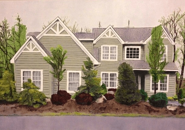 "Poconos Home", 24x36in  Oil on Canvas